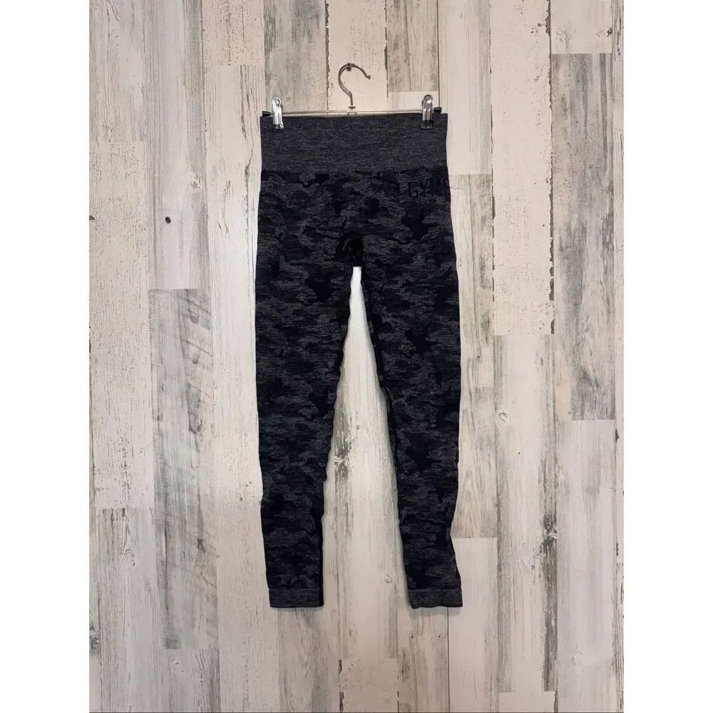 Gymshark Adapt Camo Seamless Leggings Womens Size Small S Grey Heather Workout T